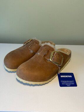 Birkenstock Boston Big Buckle Shearling Clogs